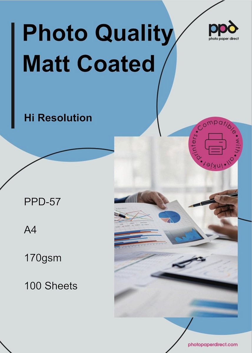 Mat Fotopapier A3 voor Inkjet - 170 gsm - 100 Vellen