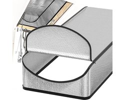 Isolatiehoes voor Zoldertrap - Warmte-isolatie - Aluminiumfolie - Stralingsreflecterende Barrière met Ritssluiting - 138 x 63,5 x 28 cm