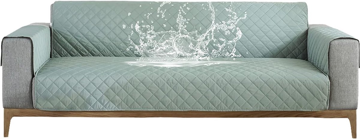 Stunq® Bankhoes, waterdichte bankovertrek, antislip, bescherming tegen huisdier, kat en honden, bankovertrek voor bank (lichtgroen, 4-zits)