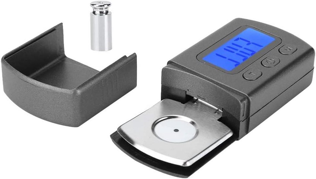 Platenspeler stylus krachtschaalmeter met LCD-scherm en kalibratiegewicht