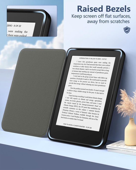 6 Inch Hoesje voor E-Reader met Automatische Slaapfunctie en Bloemenprint - Geschikt voor Kobo Clara BW/Clara Colour/Clara 2E van Merkloos — afbeelding 4