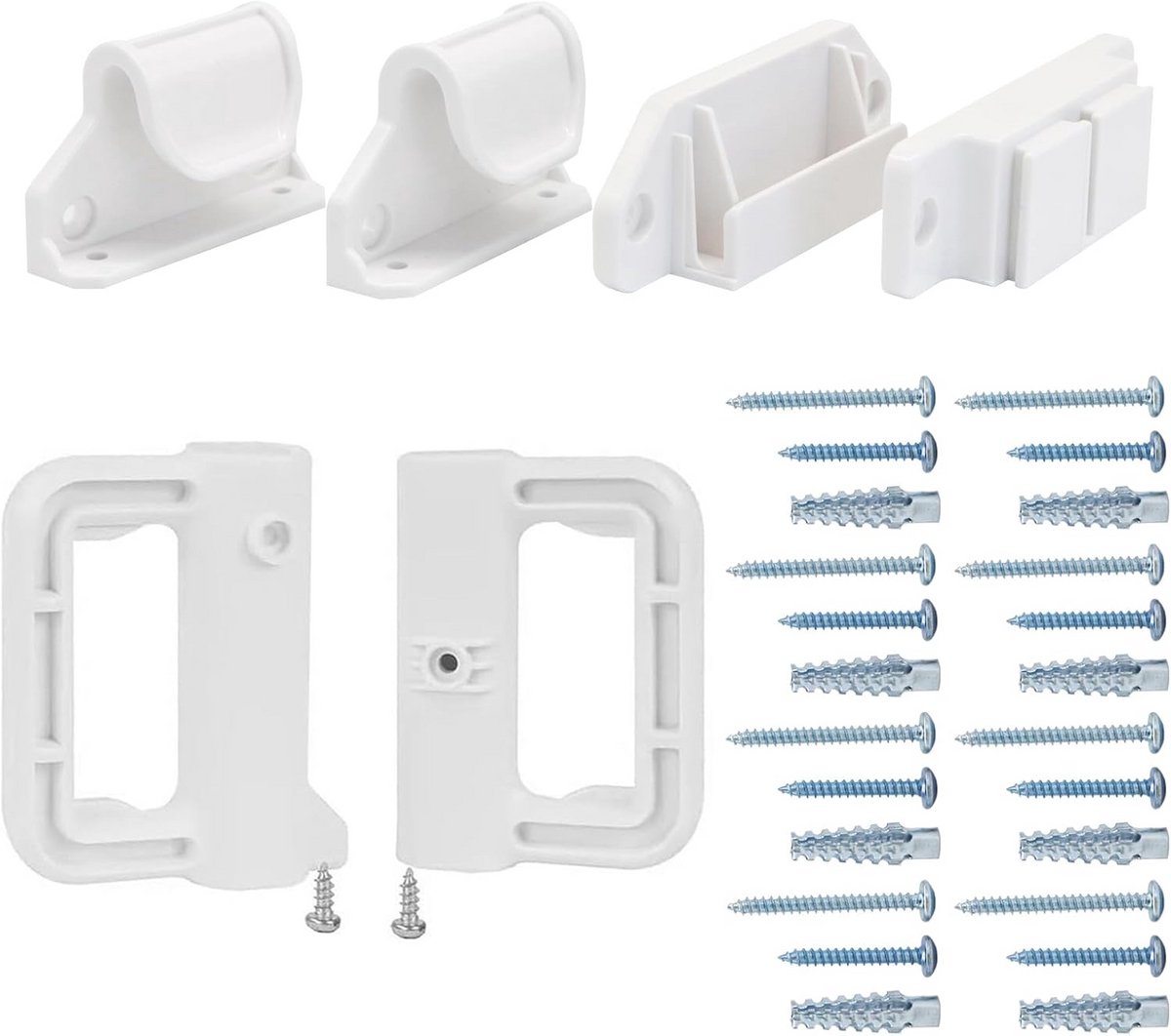 Intrekbaar Veiligheidsrek Reserveonderdelen Set - Wandmontage Set voor Babyhek en Hondenhek