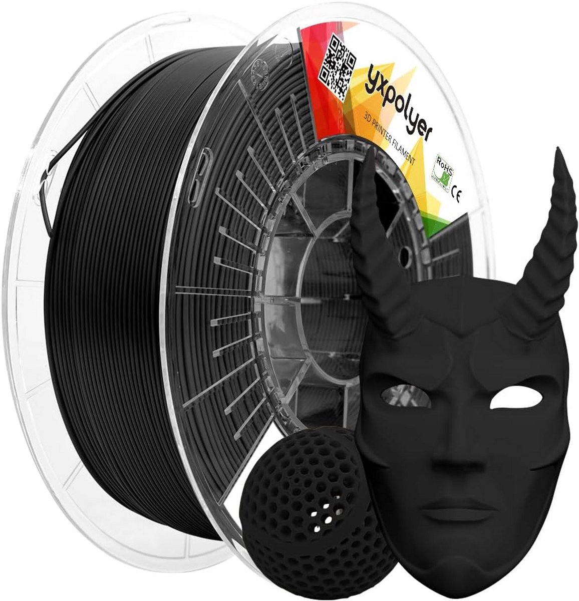 Flexibel PLA Pro Filament 1.75mm Zwart – 1kg voor 3D Printer, Hoge Elasticiteit en Duurzaamheid