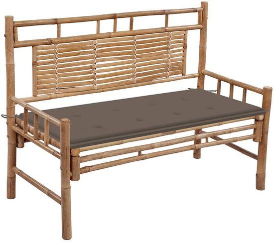 vidaXL de jardin avec kussen 120 cm Bambou