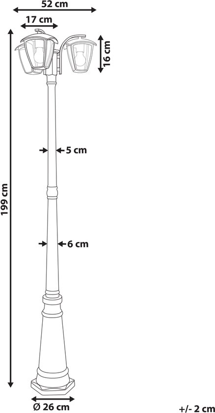 LEMRO - Lampadaire - Zwart - Aluminium/Plastique