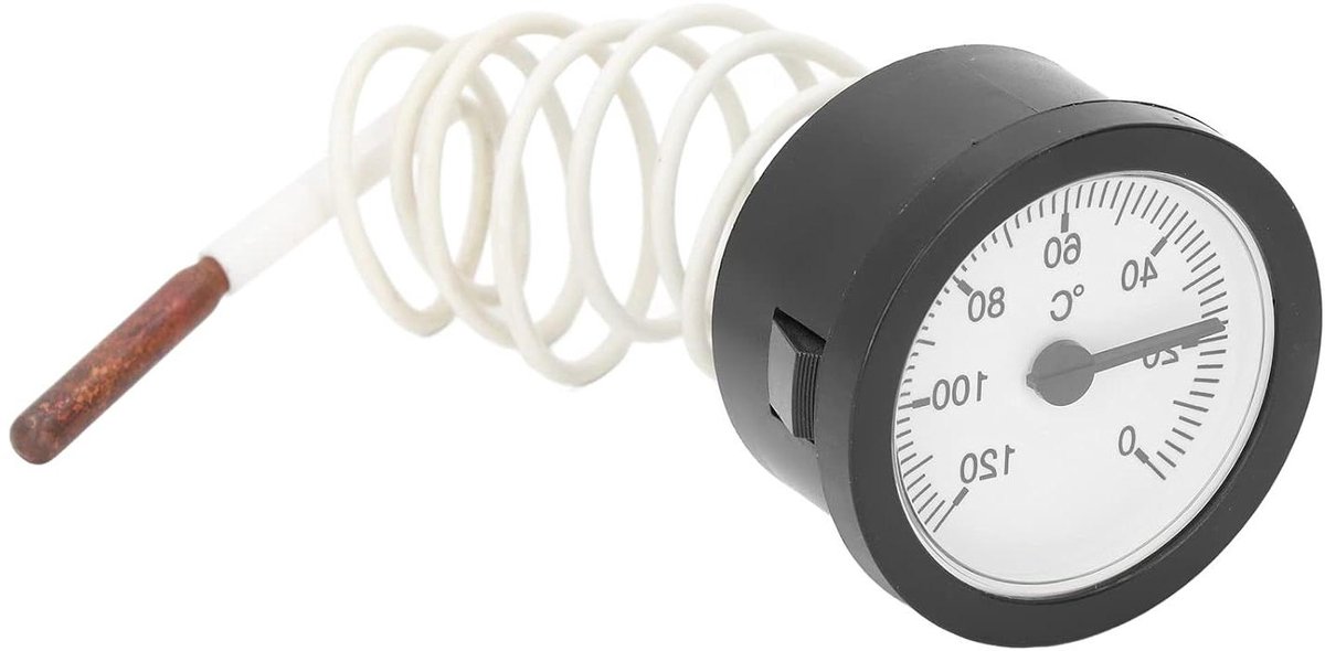 Nauwkeurige draagbare thermometer voor broeikas en warm water - ronde uitvoering