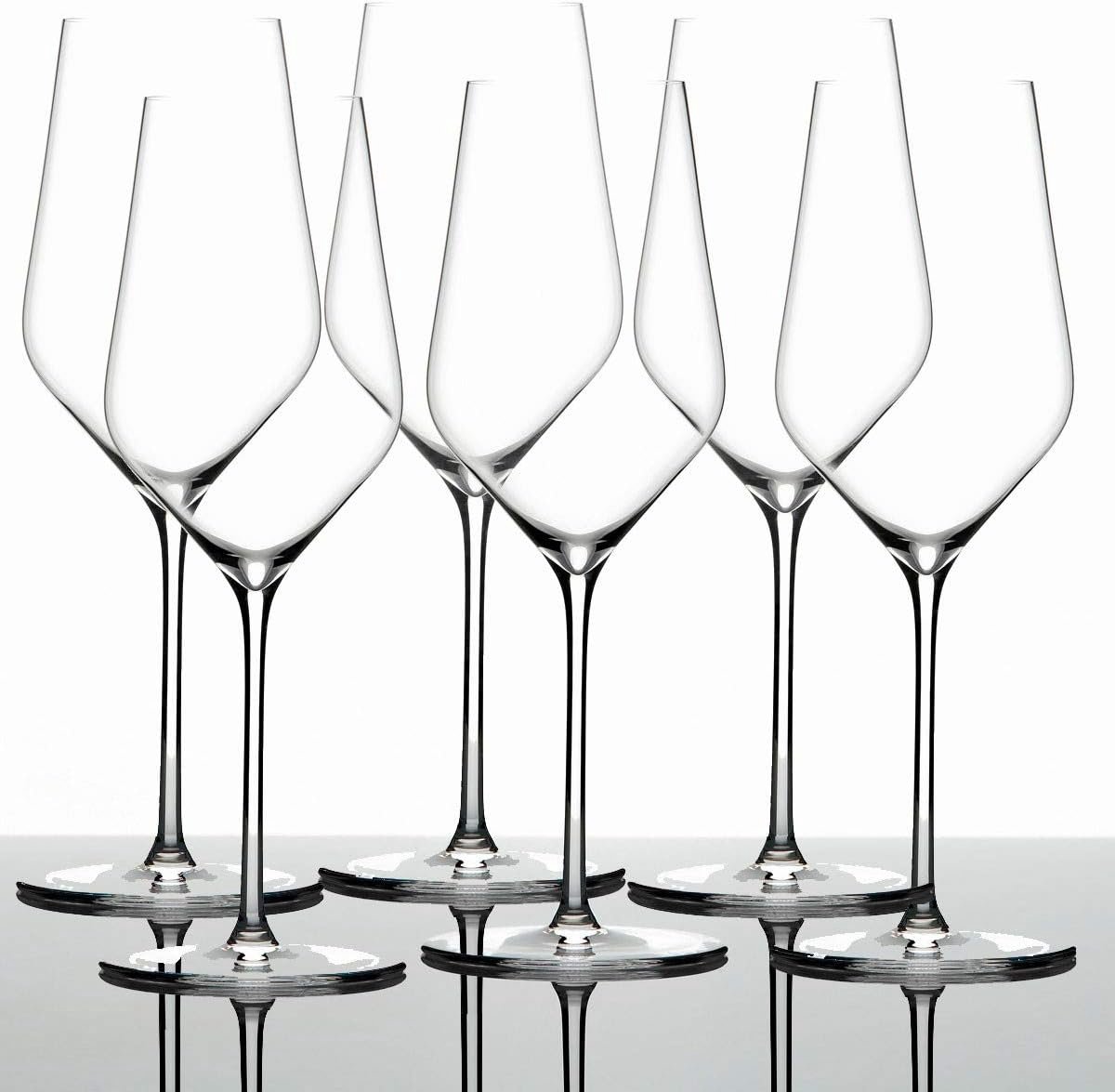 Set van 6 Glasblaas Witte Wijnglazen - Mondgeblazen en Vaatwasmachinebestendig
