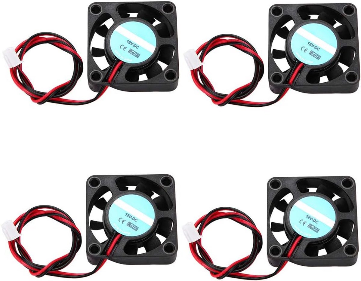 Set van 4x 12V Koelventilator voor 3D-printer 7000RPM Hoog Rendement