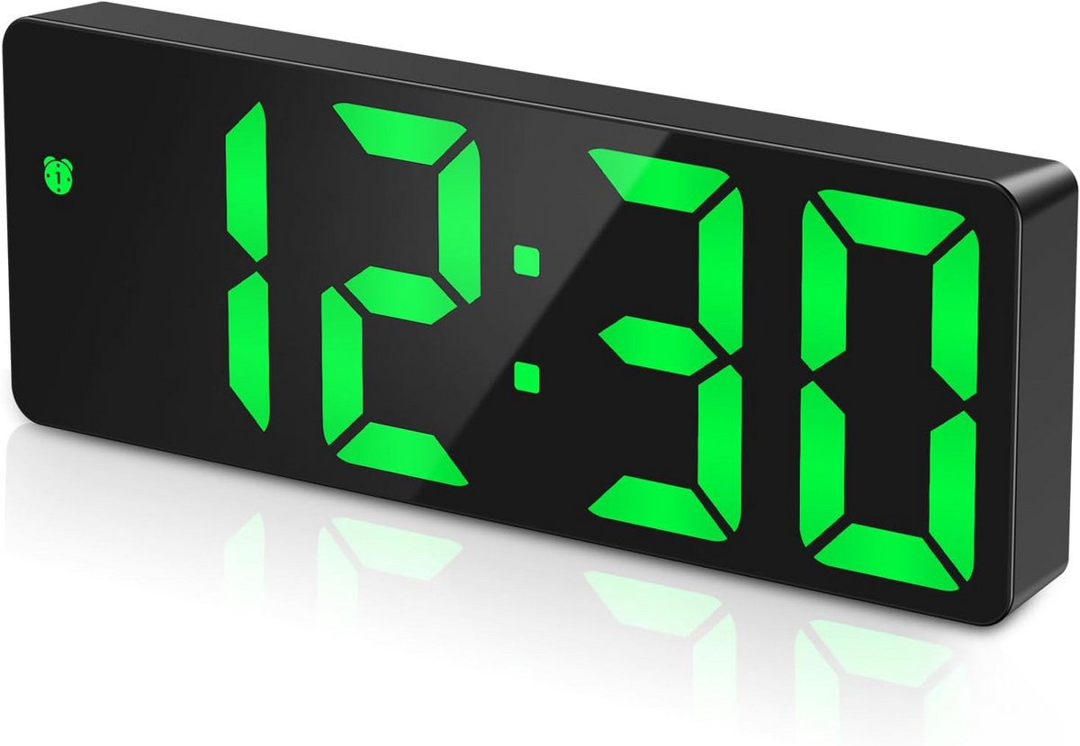 Digitale LED Wekker met Geluidscontrole en Instelbare Helderheid