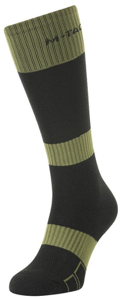 M-Tac tactical wintersokken Wol/Acryl lang, olijfgroen/zwart