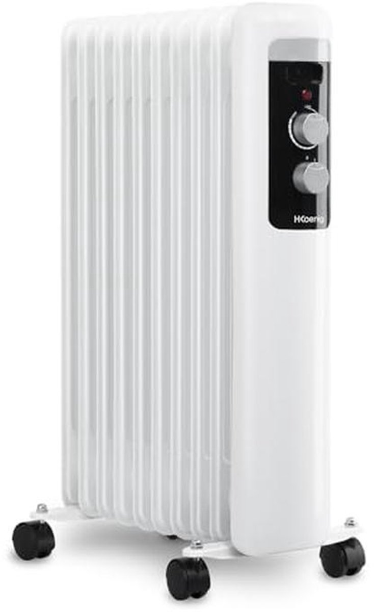 Elektrische Oliebadradiator met 9 Verwarmingselementen en Regelbare Thermostaat - 2000 W