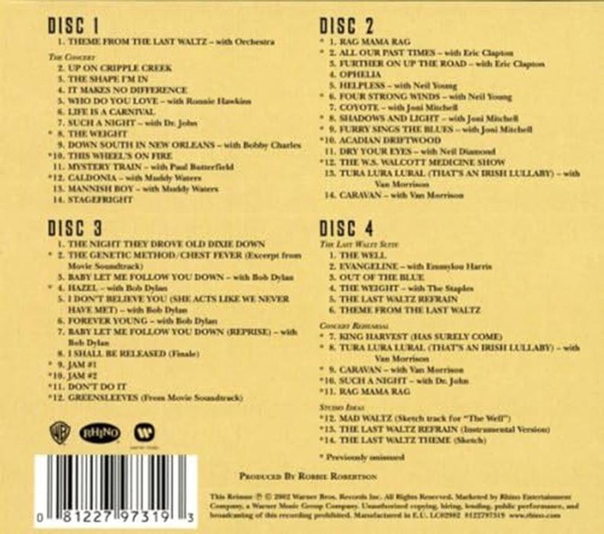 Laatste Waltz Live Album