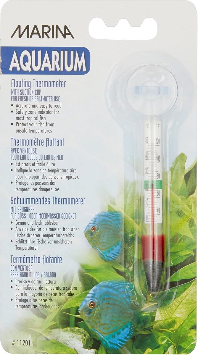 Drijvende Aquarium Thermometer met Zuignap - Nauwkeurige Water Temperatuur Meter