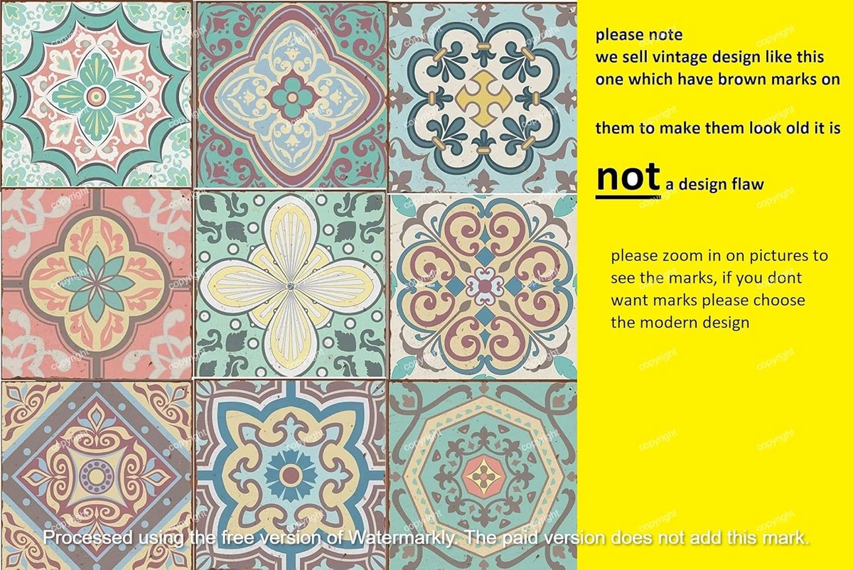 Zelfklevende Mozaïek Tegelstickers Pastel - 18 Stuks - Keuken & Badkamer Wanddecoratie - W