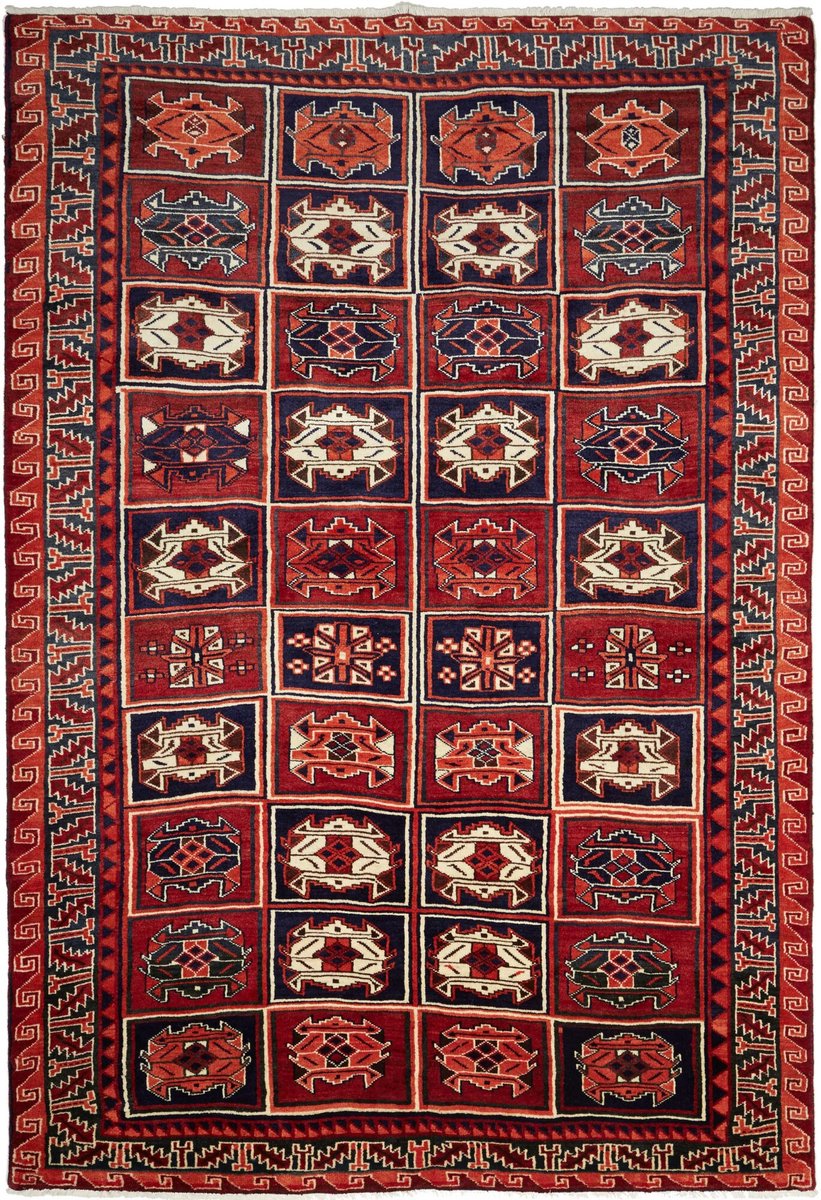 Perzisch Lori tapijt 201×295 cm – Handgeknoopt wol – Geometrisch patroon