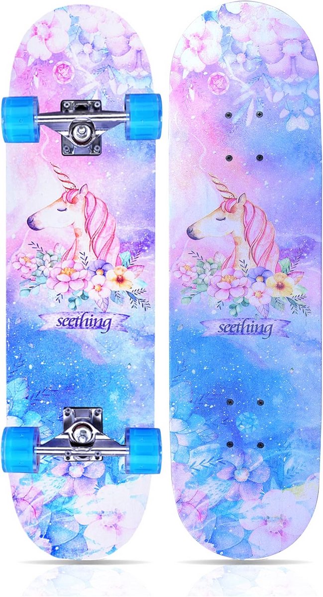 Complete Skateboard voor Beginners, Kinderen en Volwassenen - 7 Lagen Esdoornhout