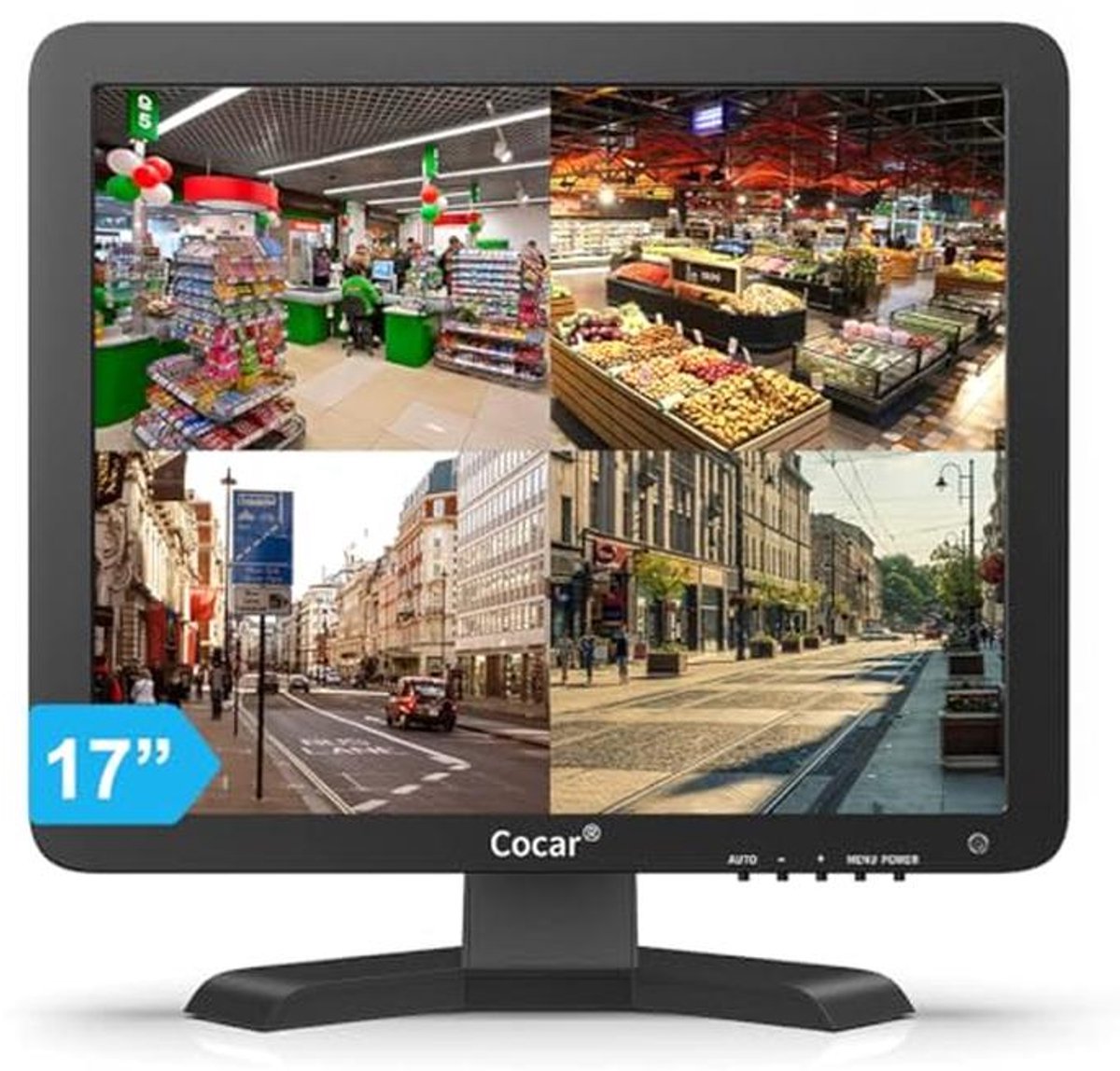 HD CCTV LCD-veiligheidsscherm 17 inch met VGA HDMI AV BNC - 4:3 HD Monitor