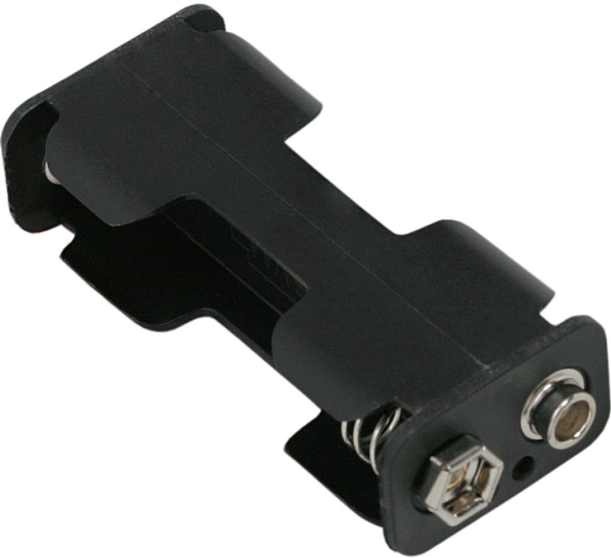10x Batterijhouder AA naar 9V – Voor 2 AA batterijen – Met 9V clip connector – 10 stuks – Zwart - 10 Stuks [05343]