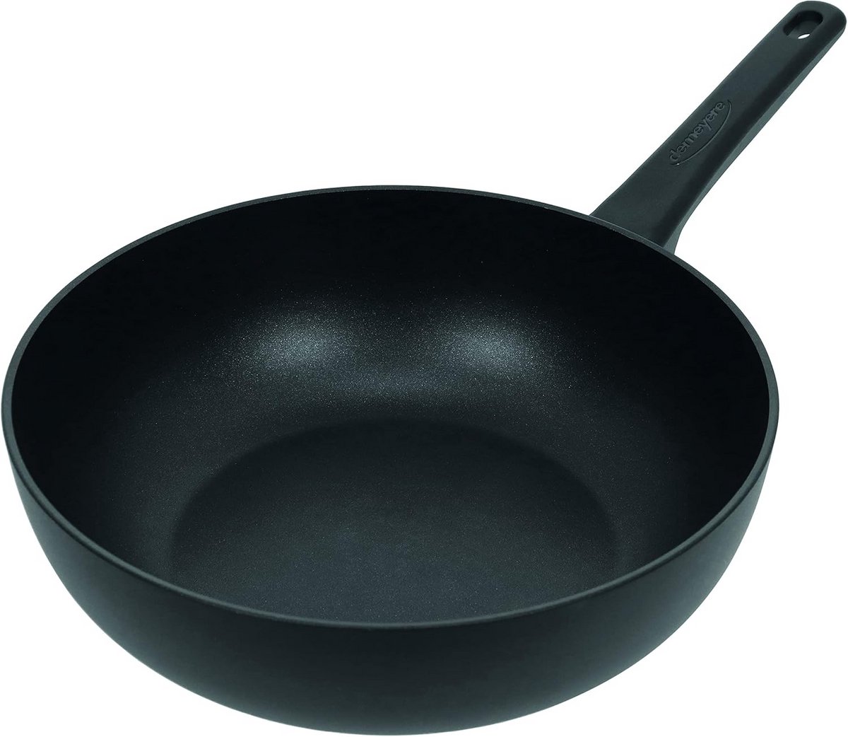 Wokpan 28 cm met Antiaanbaklaag - Geschikt voor Alle Warmtebronnen inclusief Inductie