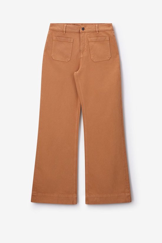 Lichtbruine Wide Leg Jeans