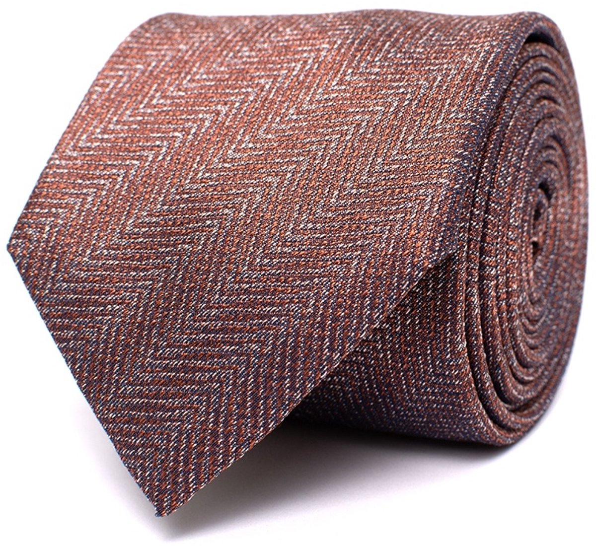 Tresanti DORON Silk tie with herringbone Orange (TRTIIE361 - 507)
