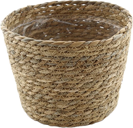 Panier en jonc de mer - Naturel - Ø18cm - Panier en jonc de mer Jessie - Het Mandenhuys