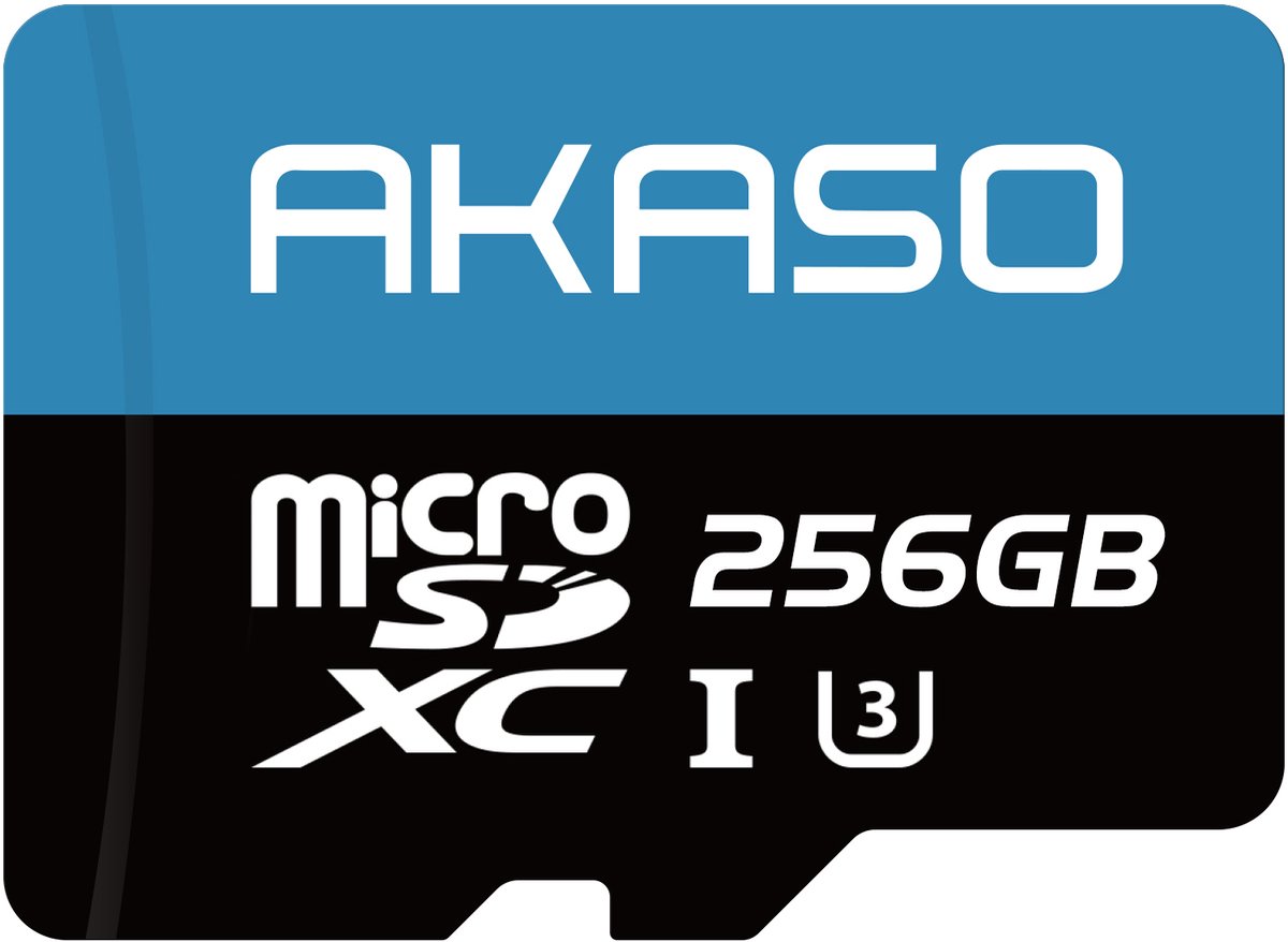 AKASO 256GB MicroSDXC U3 Geheugenkaart – Hoge snelheid – Voor Action Cam, Dashcam & Smartphone