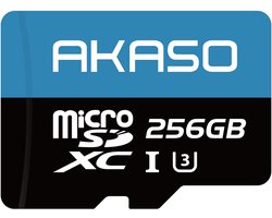 AKASO 256GB MicroSDXC U3 Geheugenkaart – Hoge snelheid – Voor Action Cam, Dashcam & Smartphone