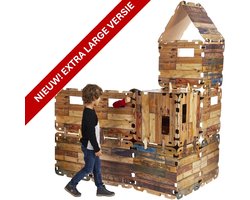 Fantasy Forts Extra Large Set - Speelhuisje - 4 tot 12 jaar - 24 Platen - 24 Clips - 54 Klittenband stukjes - Hut bouwen - Bouwpakket kinderen