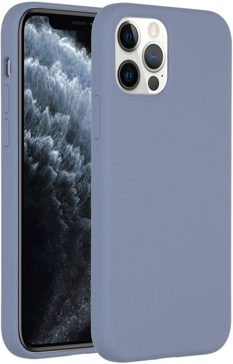 Accezz Hoesje Geschikt voor iPhone 12 Pro / 12 Hoesje Siliconen - Accezz Liquid Silicone Backcover - Lavendel