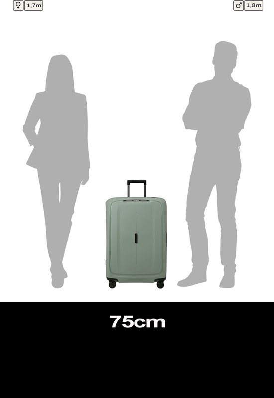 Samsonite Koffer - Essens Spinner (4 wielen) 75 cm - Sage - 4.2 kg