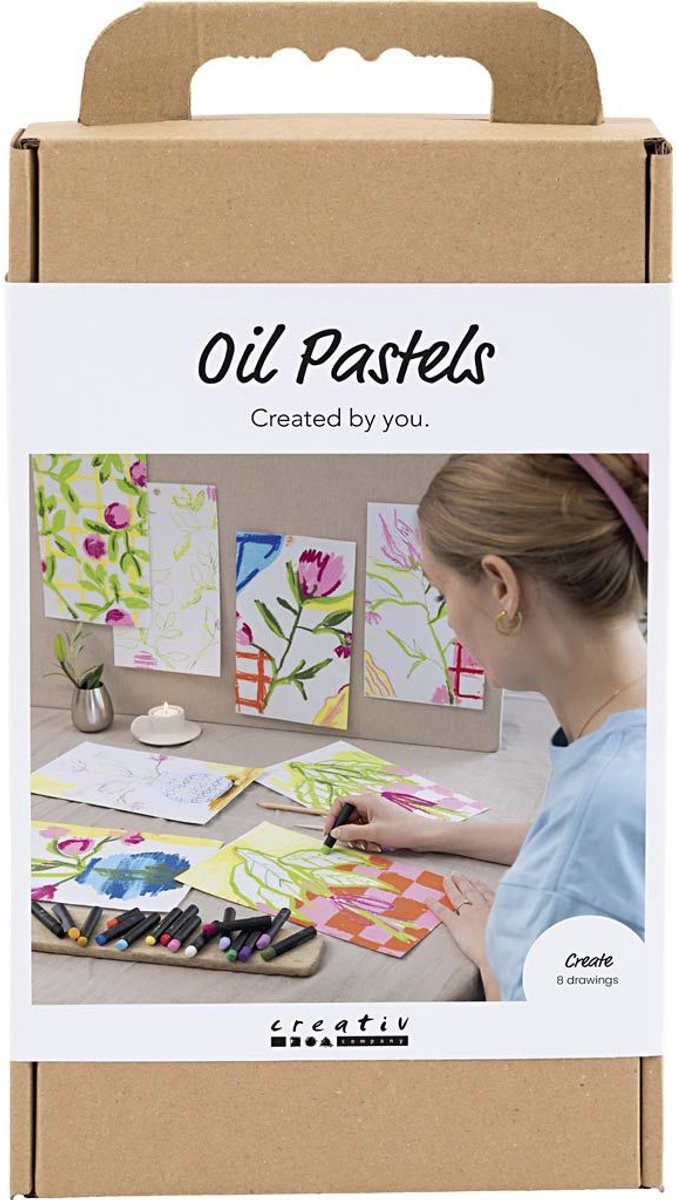 CC Hobbyset Oliepastel Bloemen 24 kleuren