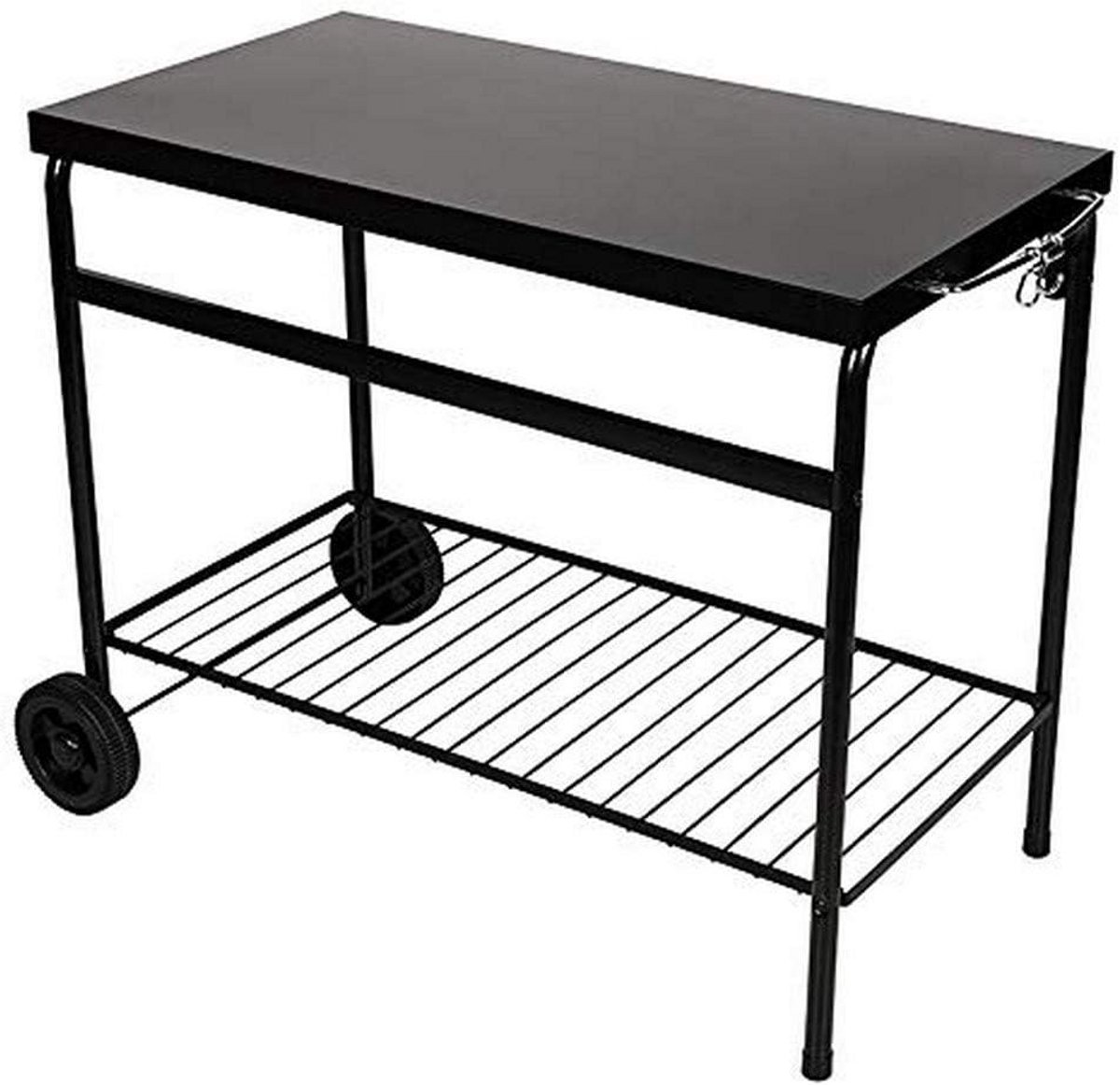 Zwart Desserte Plancha Servicetrolley voor Buiten