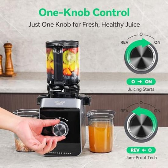 Sapcentrifuge met groot vulkanaal van 11,9 cm voor hele groenten en fruit — afbeelding 5
