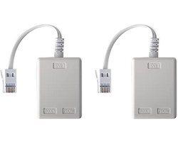 ADSL RJ11 Microfilter Splitter voor Breedband Internet en Telefoon