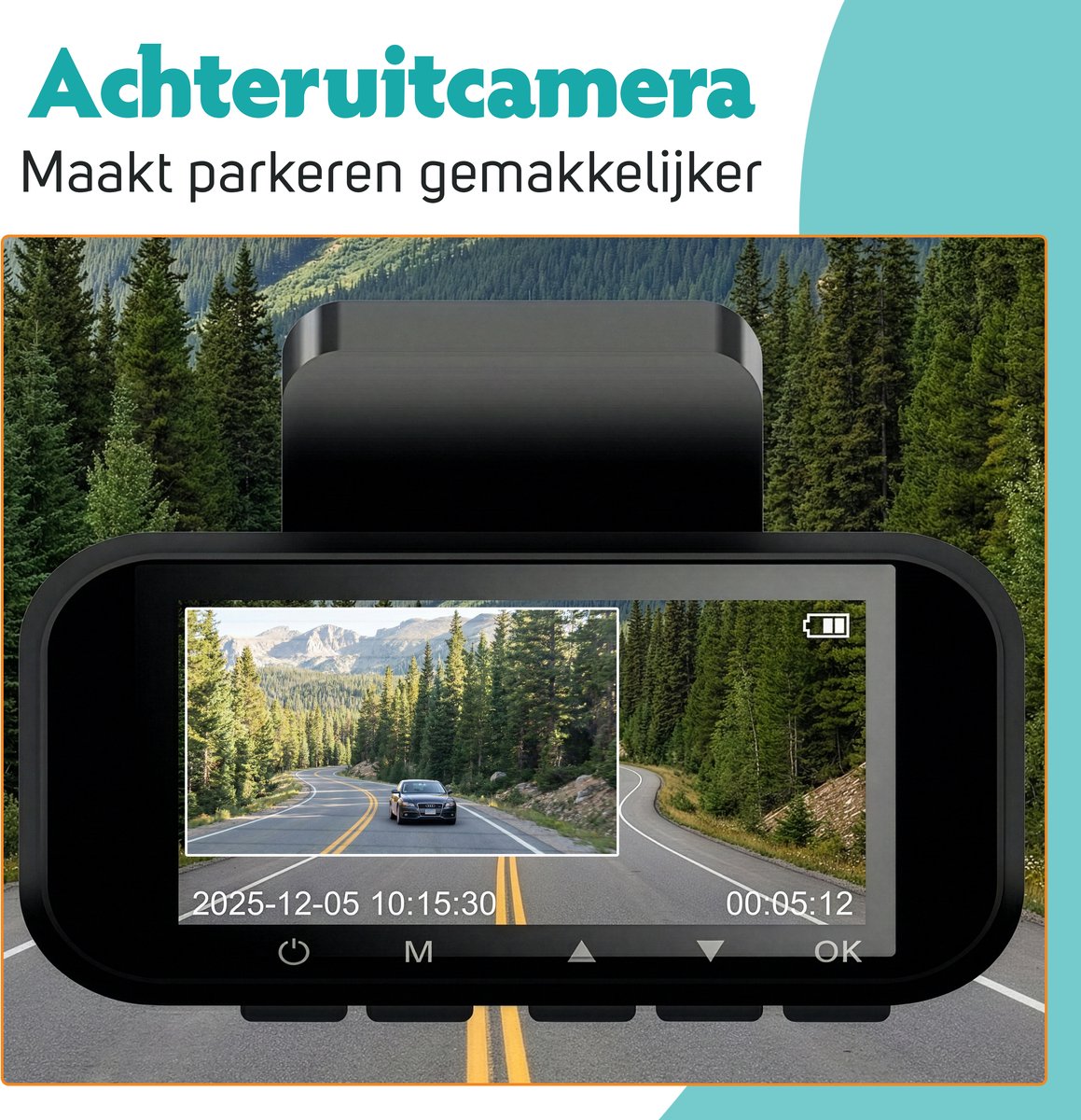 Pora&Co Dashcam 4K Ultra HD - Dual Camera met 3" Scherm thumbnail 8