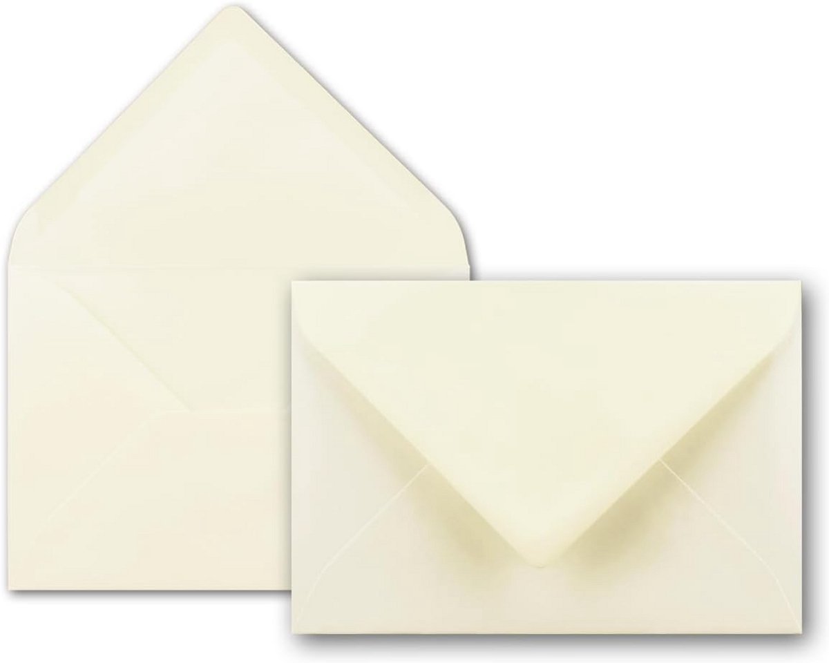 300x DIN B6 Enveloppen Vanille 12,5 x 17,6 cm - 80 g/m² - Zonder Venster