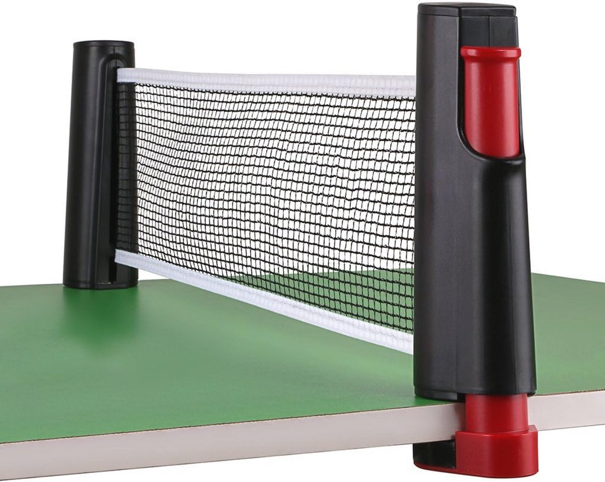Inklapbaar tafeltennisnet met opbergtas - Geschikt voor tafels tot 5 cm dik