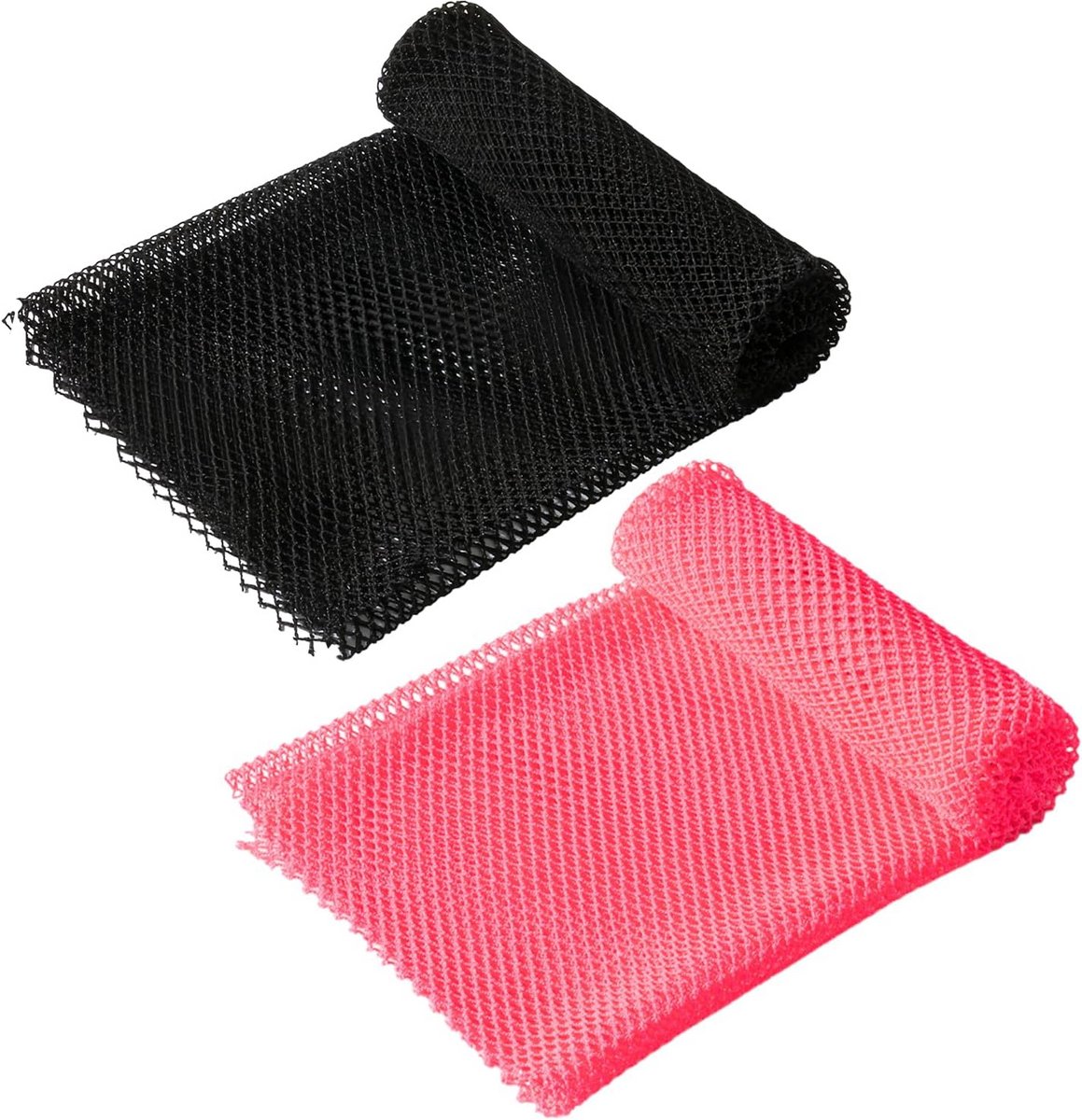 2x Lange Exfoliërende Badspons Net met Knopen – Douche & Rugschrobber, Rekbaar tot 160 cm