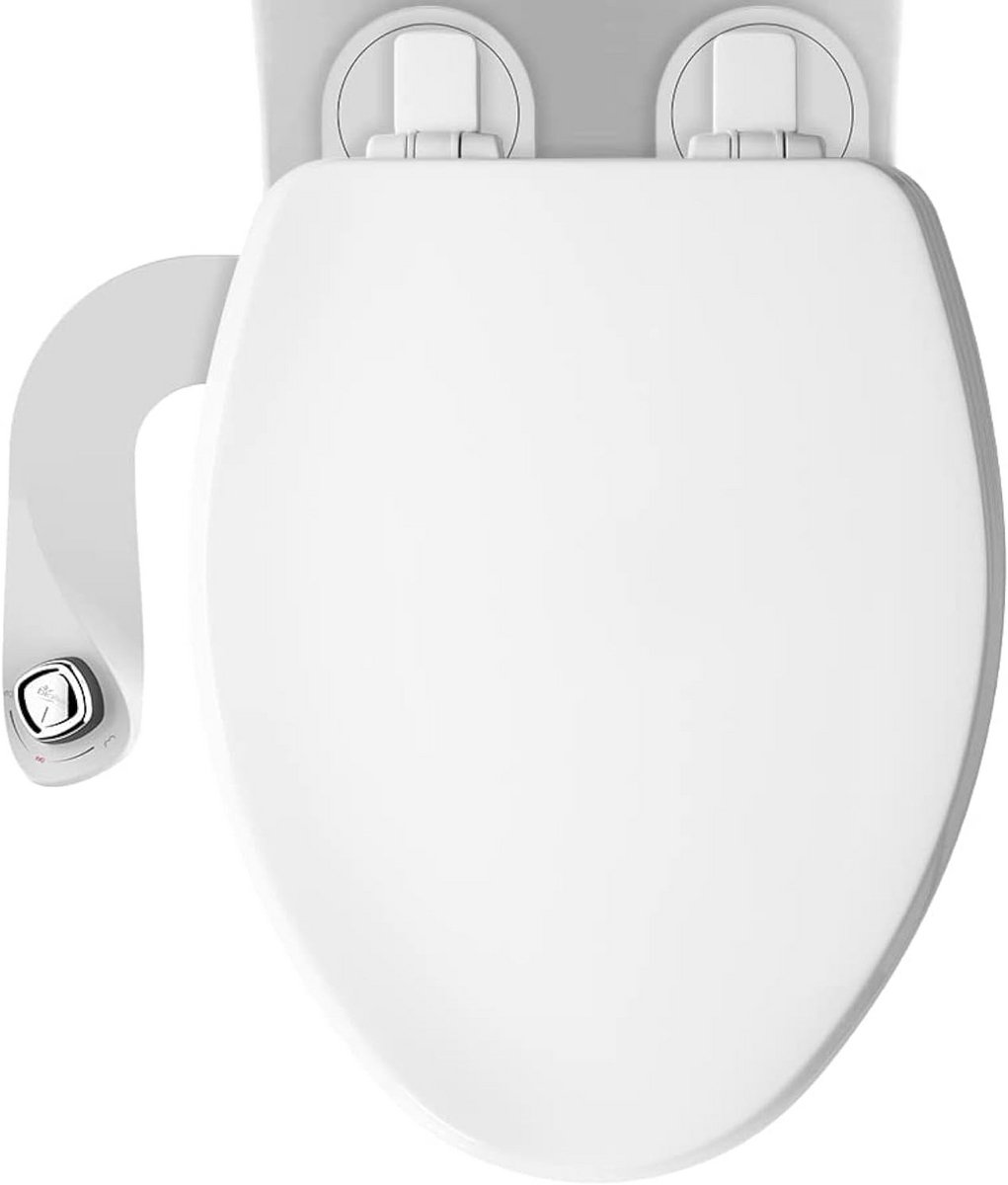 Ergonomisch Verlengd Toiletbril met Geïntegreerd Bidet - Soft-Close en Nooit Losmakende Montage