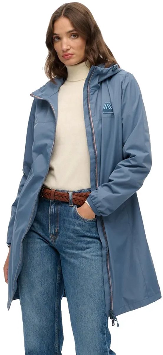 Superdry Lange Tri Windbreaker Jas Dames Blauw