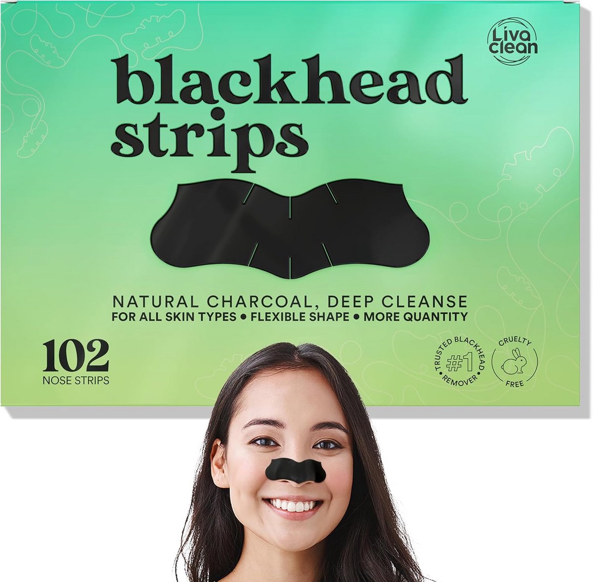 100 Stuks Porestrips Zwart - Effectieve Neus Strips voor Blackheads en Onzuiverheden