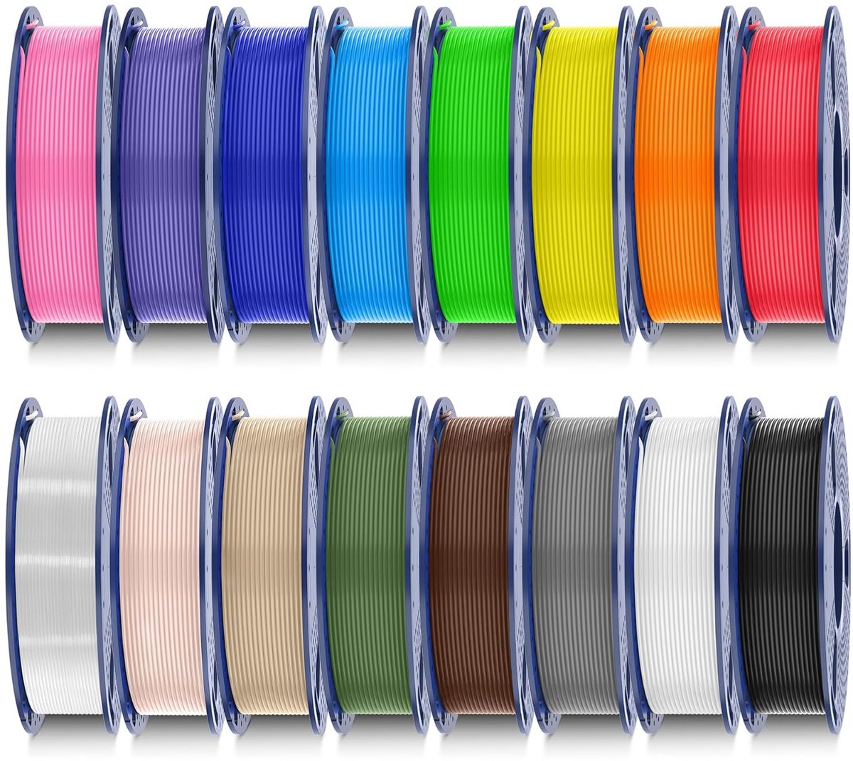 PLA Filament Set 16 Kleuren Bundel 1.75mm Multicolor 4KG Totaal