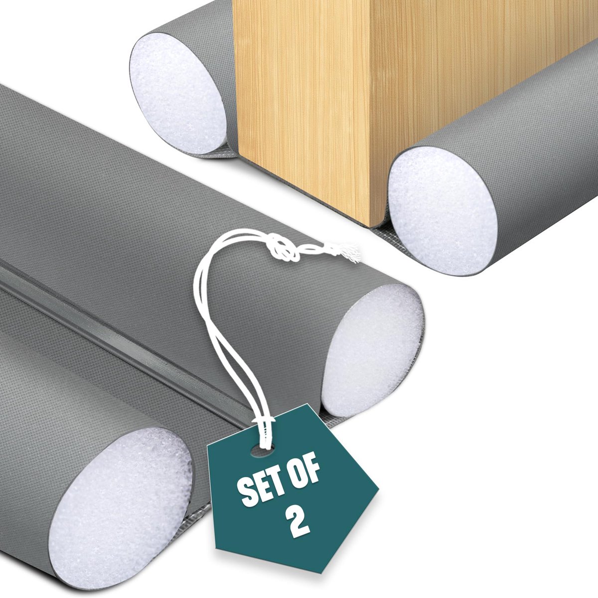 IMPERATORIS® Tochtstrip - Zelfklevende Tochtband - Isolatietape voor Ramen en Deuren - Bescherming Tegen Kou en Geluid - 96 cm - 2 Stuks - Grijs