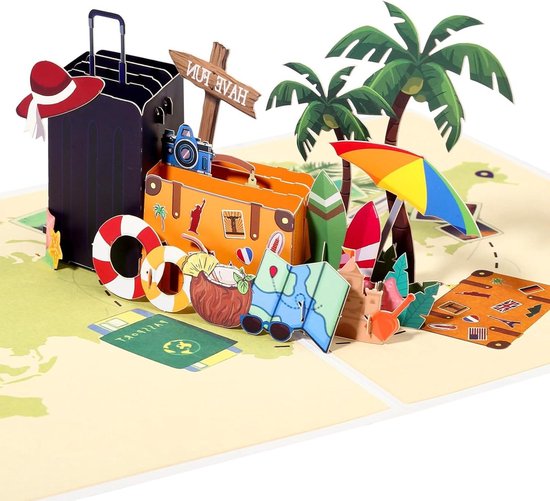 MOKIO® Pop-Up Kaart - Cruiseschip - 3D wenskaart voor een cruise