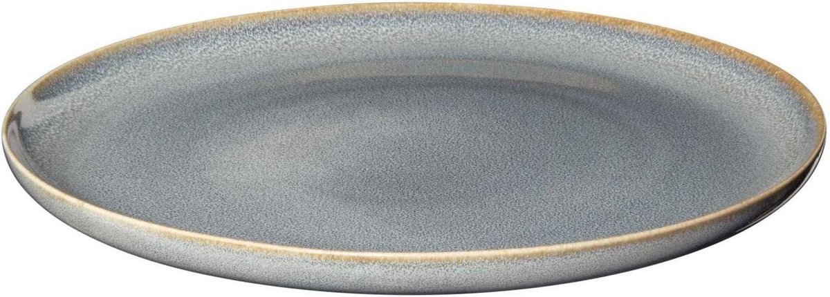 Set van 4 Platte Borden Denim Blauw 26.5 cm - Steengoed Diner Borden