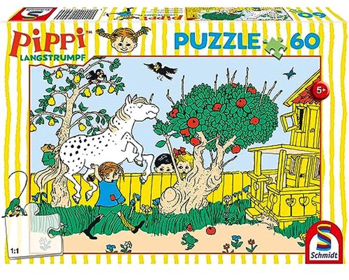 Pippi lange kous kinderpuzzel 60 stukjes