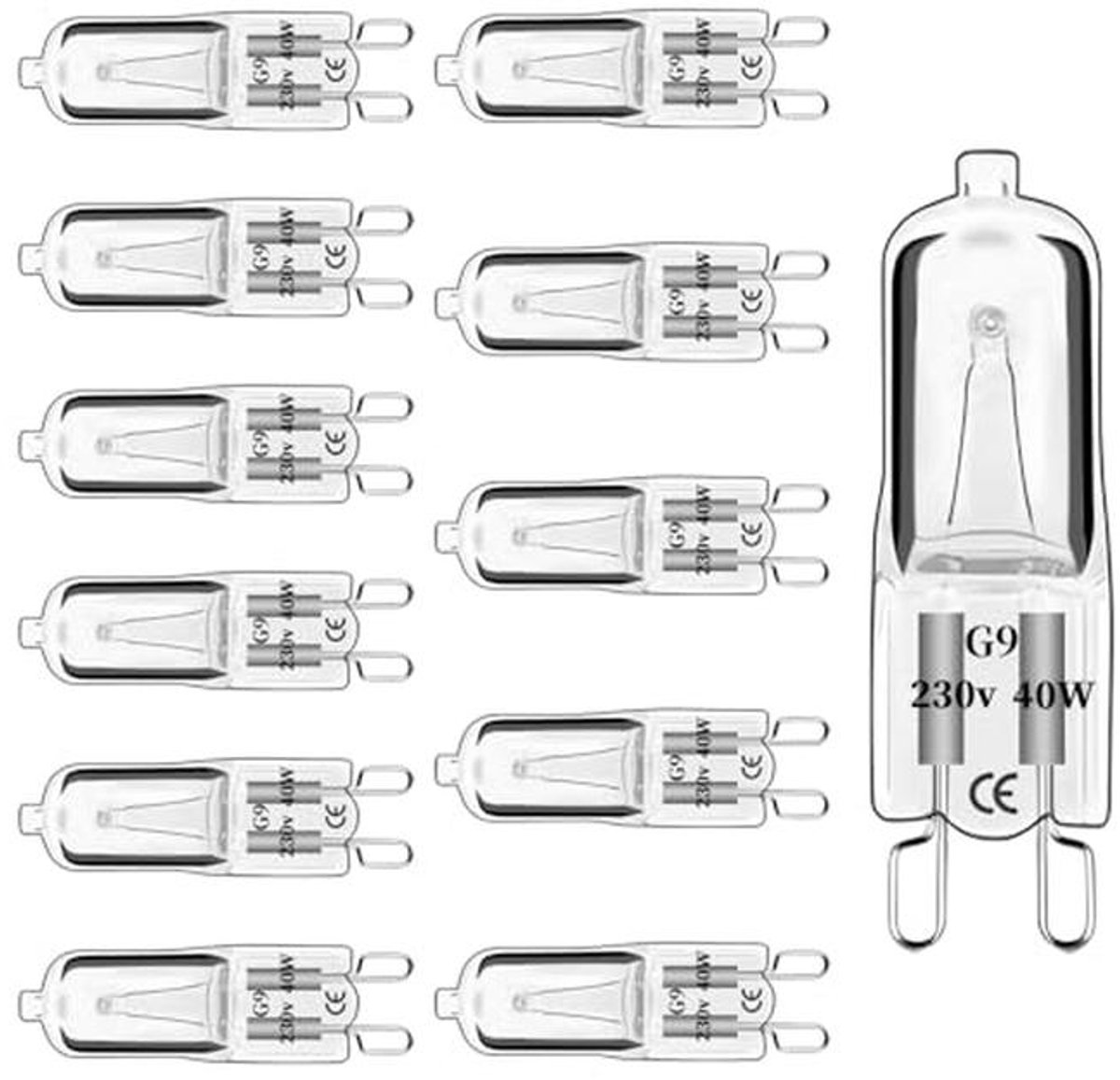 G9 Halogeenlampen 12 stuks - 2700 K Warmwit, Dimbaar, 40 W, 480 lm