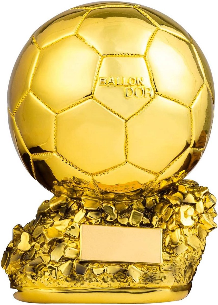 Voetbal Gouden Bal Trofee Replica - Herdenking & Cadeau voor Fans - Hars (24cm)