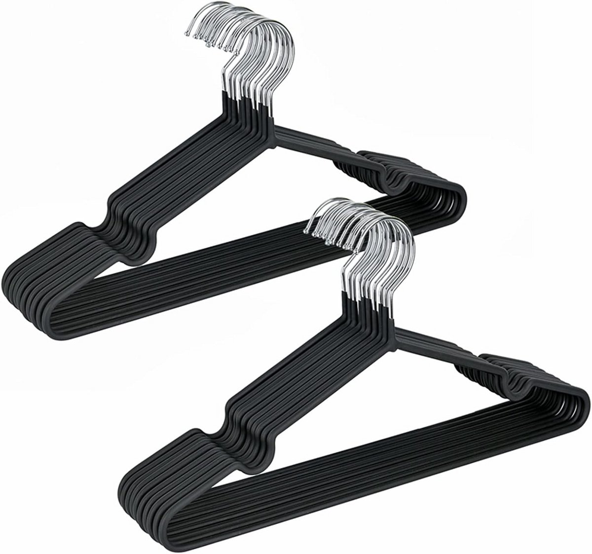 Set van 20 Zware Metalen Pakhangers met Antislip Coating - 40,6 cm Robuust en Duurzaam